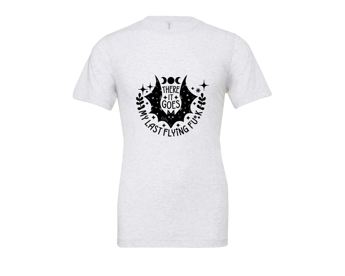 brand:Bella Canvas|color:Ash Grey|There It Goes My Last Flying Fck 2 Graphic T-Shirt