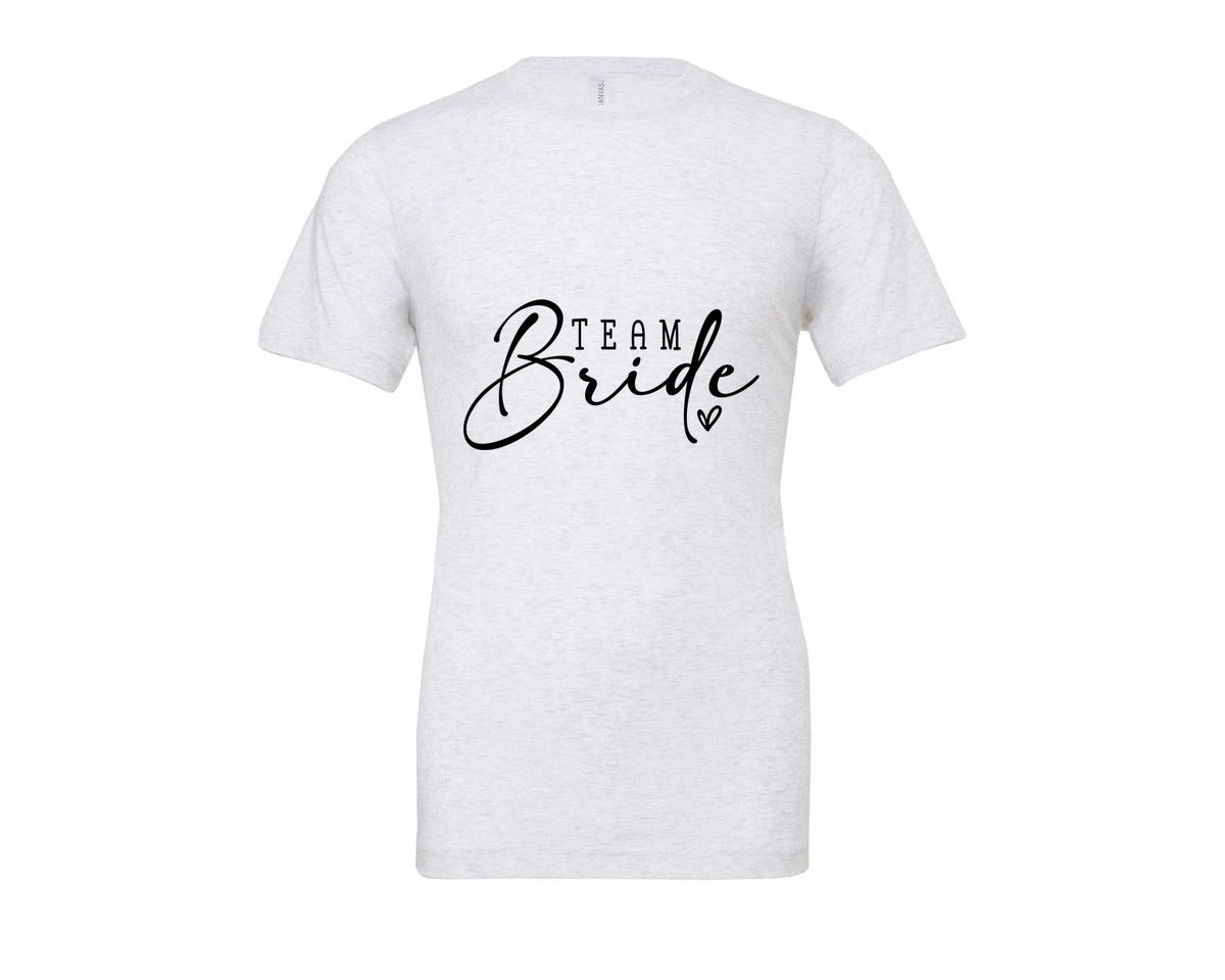 brand:Bella Canvas|color:Ash Grey|Team Bride Bridal Party Graphic T-Shirt