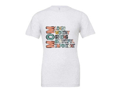 brand:Bella Canvas|color:Ash Grey|Mom Mothers Day Design Graphic T-Shirt