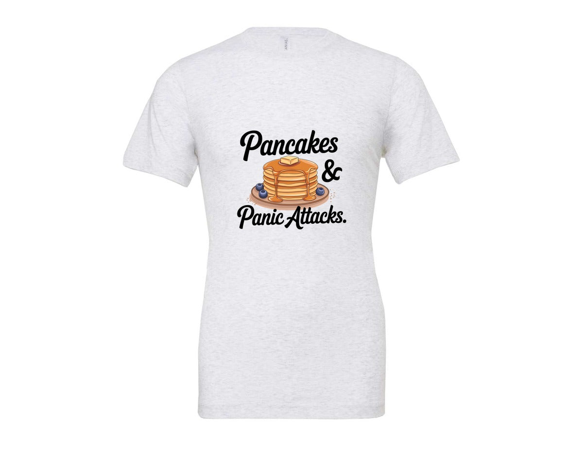 brand:Bella Canvas|color:Ash Grey|Pancakes Panic Attacks Graphic T-Shirt