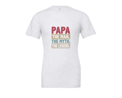brand:Bella Canvas|color:Ash Grey|Papa Shirt Father Shirt Graphic T-Shirt