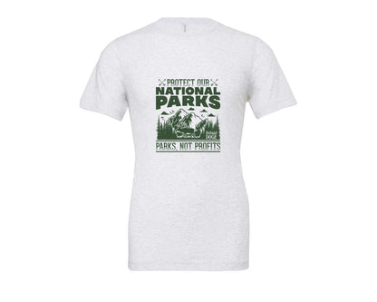 brand:Bella Canvas|color:Ash Grey|Protect Our National Parks Defund Doge 2 Graphic T-Shirt