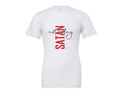 brand:Bella Canvas|color:Ash Grey|Not Today Satan Shirt Design Graphic T-Shirt