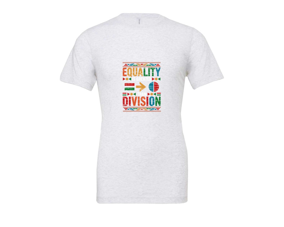 brand:Bella Canvas|color:Ash Grey|Equality Is Greater Than Division 6 Graphic T-Shirt