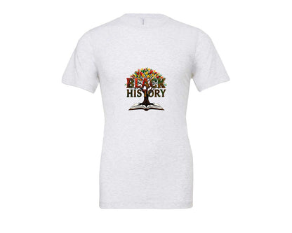 brand:Bella Canvas|color:Ash Grey|Black History Month Tree Of Knowledge Graphic T-Shirt