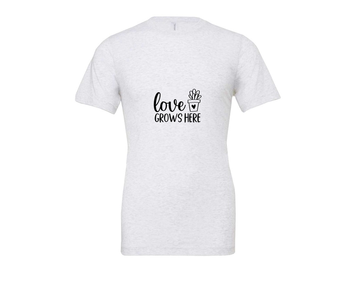 brand:Bella Canvas|color:Ash Grey|Love Grows Here 133 Graphic T-Shirt
