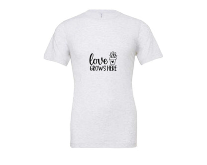 brand:Bella Canvas|color:Ash Grey|Love Grows Here 133 Graphic T-Shirt