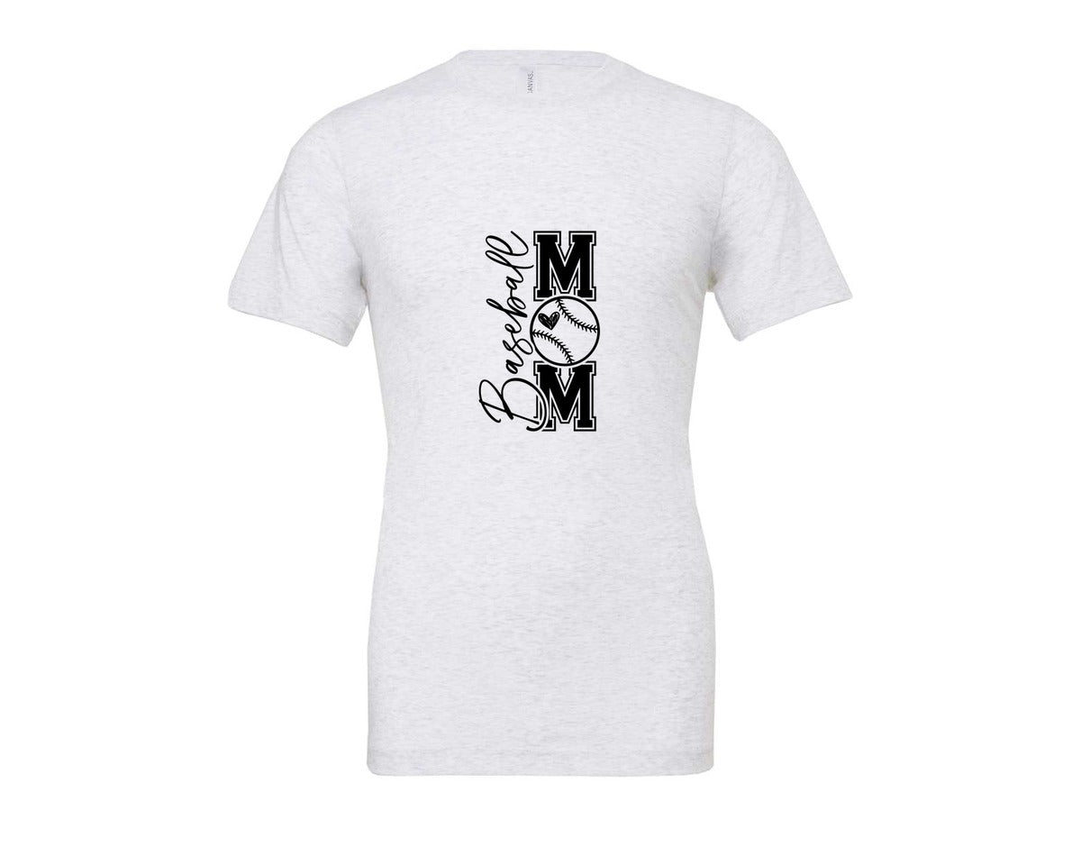 brand:Bella Canvas|color:Ash Grey|Baseball Mom Baseball Mom 2 Graphic T-Shirt