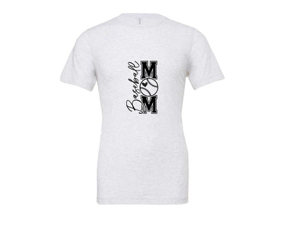 brand:Bella Canvas|color:Ash Grey|Baseball Mom Baseball Mom 2 Graphic T-Shirt