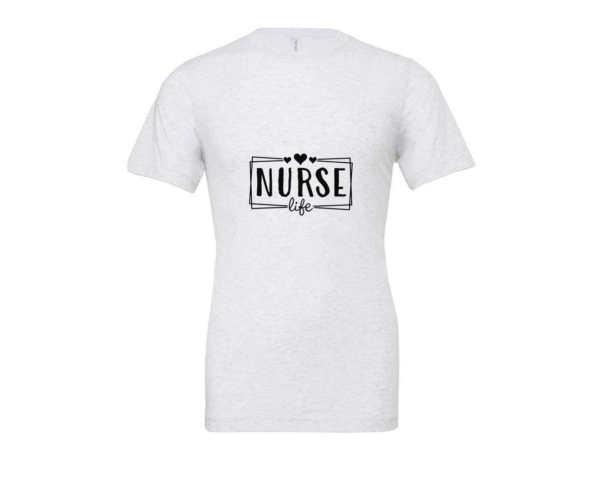 brand:Bella Canvas|color:Ash Grey|Nurse Life Nursing Life Cna Graphic T-Shirt