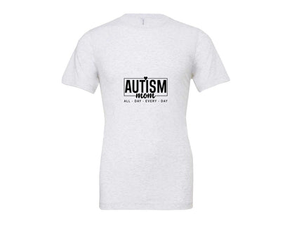 brand:Bella Canvas|color:Ash Grey|Autism Advocacy Autism Mom Love Graphic T-Shirt