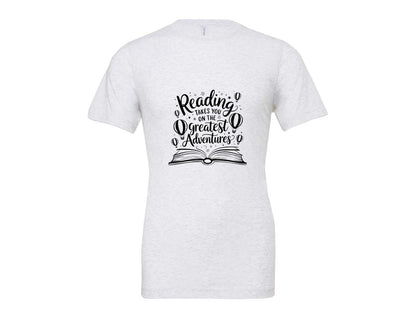 brand:Bella Canvas|color:Ash Grey|Reading Takes You On The Greatest Advent 4 Graphic T-Shirt