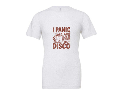 brand:Bella Canvas|color:Ash Grey|I Panic At Lot Places Besides The Disco 2 Graphic T-Shirt