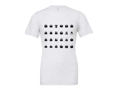 brand:Bella Canvas|color:Ash Grey|Open Book With Fantasy Graphic T-Shirt