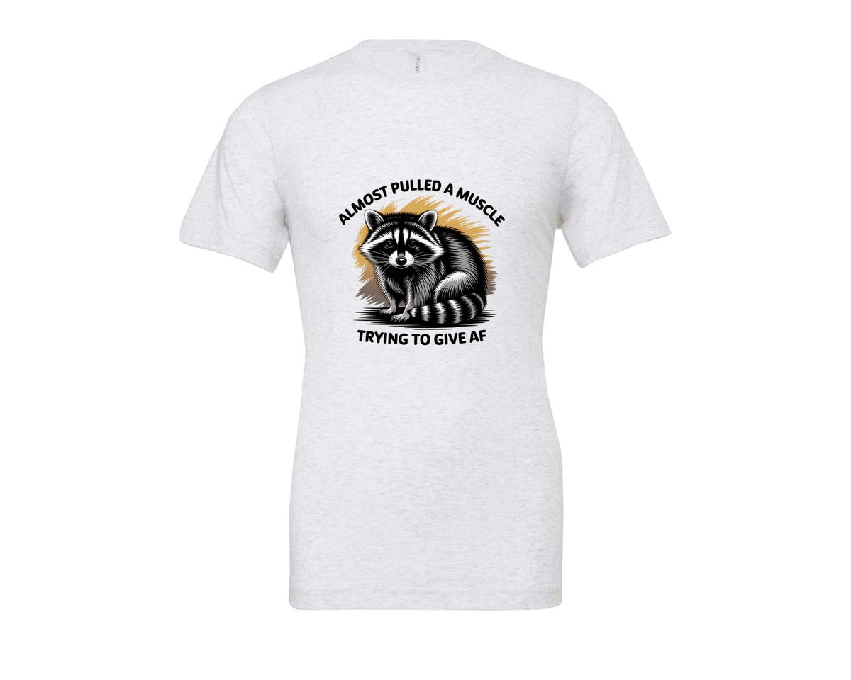 brand:Bella Canvas|color:Ash Grey|Funny Raccoon Sarcastic Quote Graphic T-Shirt