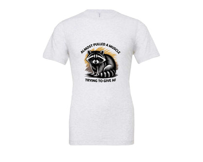 brand:Bella Canvas|color:Ash Grey|Funny Raccoon Sarcastic Quote Graphic T-Shirt