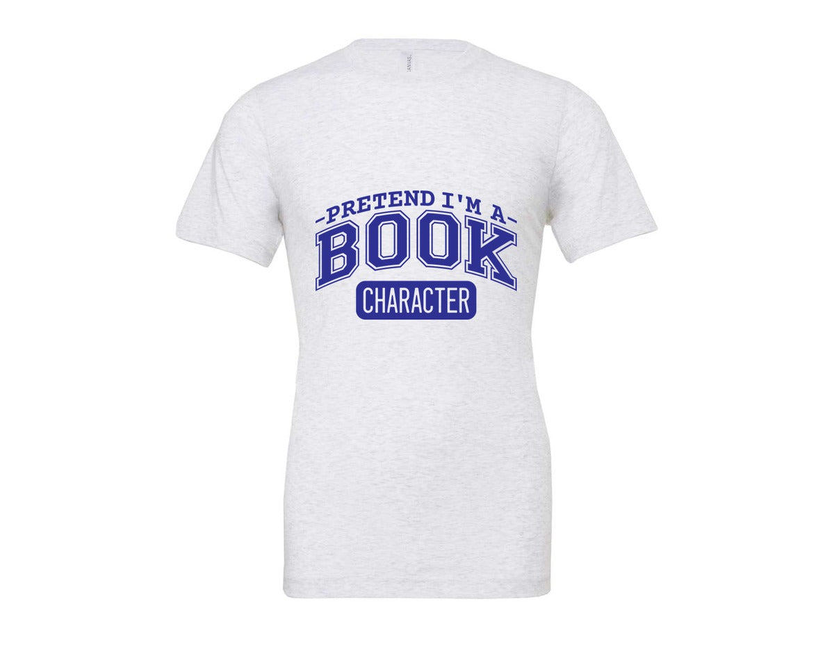 brand:Bella Canvas|color:Ash Grey|Pretend Im A Book Character Book Lover 2 Graphic T-Shirt
