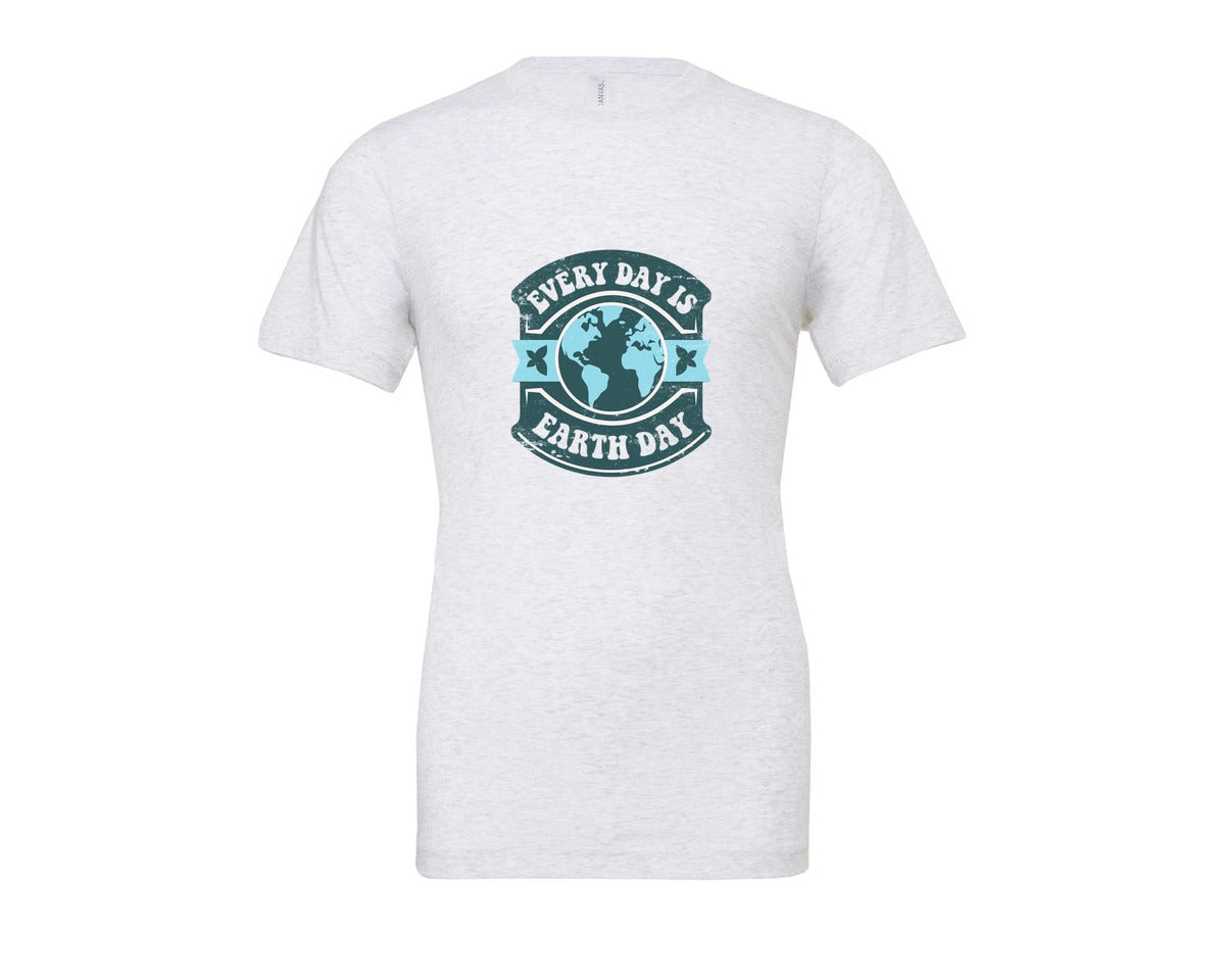 brand:Bella Canvas|color:Ash Grey|Everyday Is Earth Day Graphic T-Shirt