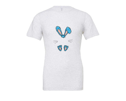 brand:Bella Canvas|color:Ash Grey|Boys Easter Monogram Bunny Graphic T-Shirt