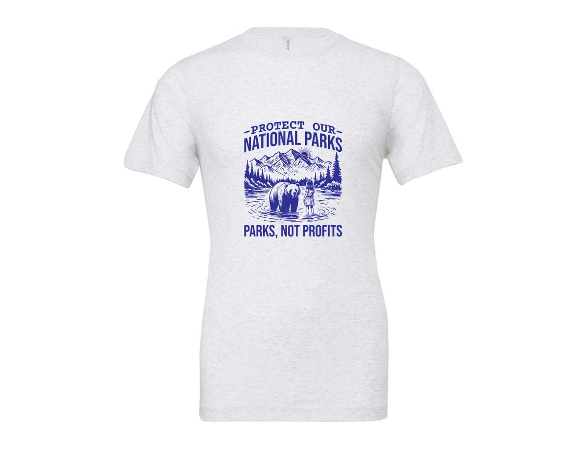brand:Bella Canvas|color:Ash Grey|Protect Our National Parks Shirt Save Graphic T-Shirt
