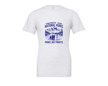 brand:Bella Canvas|color:Ash Grey|Protect Our National Parks Shirt Save Graphic T-Shirt