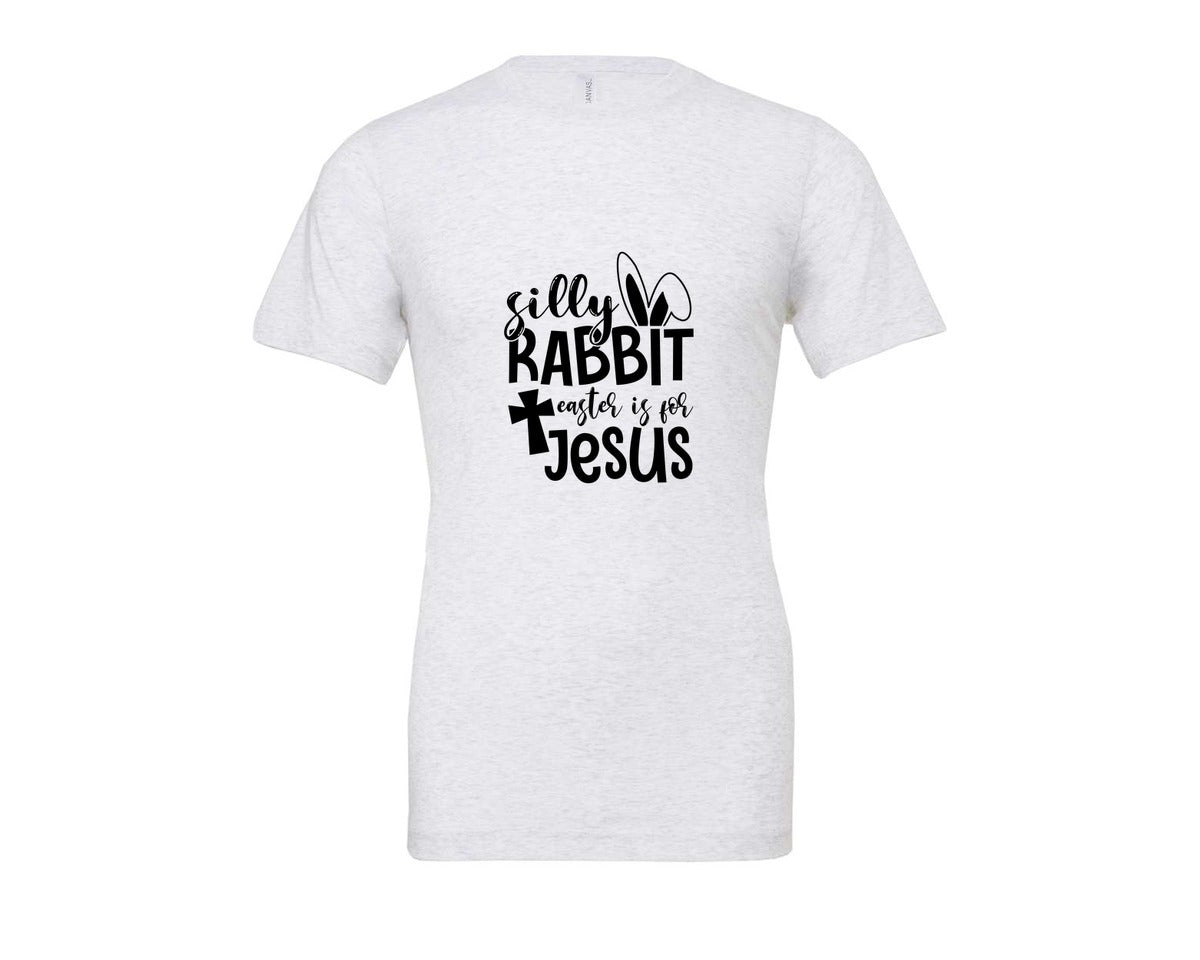 brand:Bella Canvas|color:Ash Grey|Silly Rabbit Easter Is For Jesus Ea Graphic T-Shirt