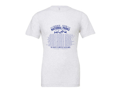 brand:Bella Canvas|color:Ash Grey|Keep Our National Parks Pristine And Graphic T-Shirt