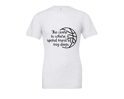 brand:Bella Canvas|color:Ash Grey|Basketball Mom 80 Graphic T-Shirt