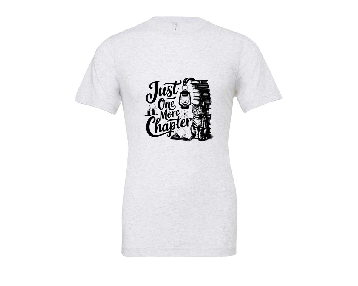 brand:Bella Canvas|color:Ash Grey|Just One More Chapter T Shirt Design Graphic T-Shirt