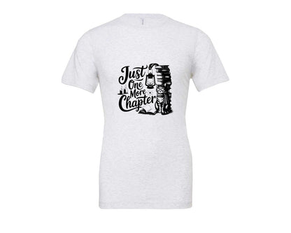 brand:Bella Canvas|color:Ash Grey|Just One More Chapter T Shirt Design Graphic T-Shirt