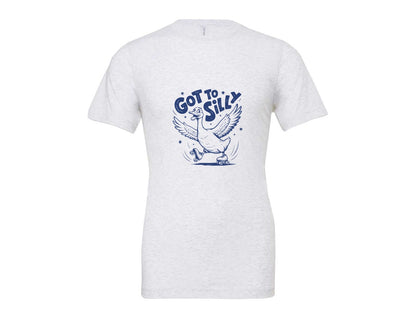 brand:Bella Canvas|color:Ash Grey|Funny Goose Got Too Silly Design Graphic T-Shirt