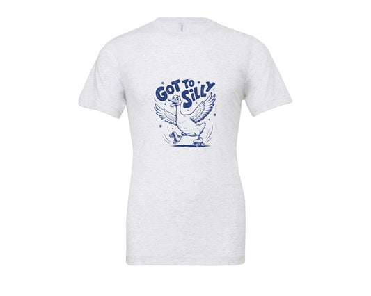 Funny Goose Got Too Silly Design Graphic T-Shirt