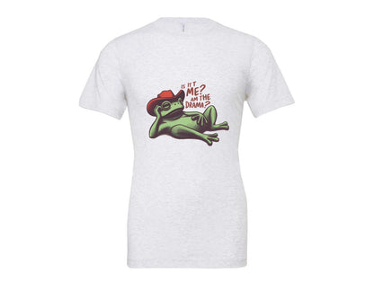 brand:Bella Canvas|color:Ash Grey|Drama Frog Funny Cowboy Aesthetic Graphic T-Shirt