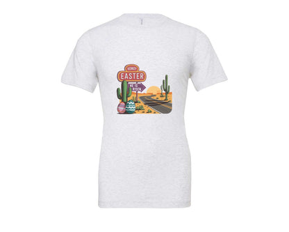 brand:Bella Canvas|color:Ash Grey|Howdy Easter Western Desert Easter 3 Graphic T-Shirt
