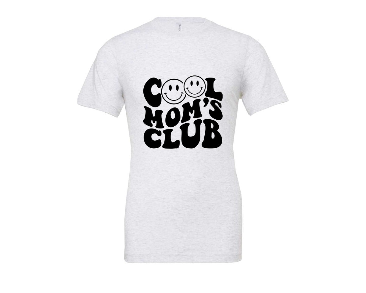 brand:Bella Canvas|color:Ash Grey|Cool Moms Club Wavy 2 Graphic T-Shirt