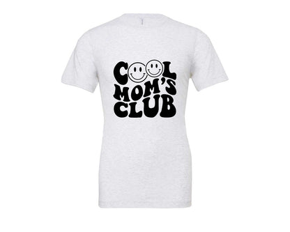 brand:Bella Canvas|color:Ash Grey|Cool Moms Club Wavy 2 Graphic T-Shirt