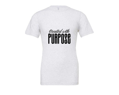 brand:Bella Canvas|color:Ash Grey|Created With Purpose Sleeve Design Graphic T-Shirt