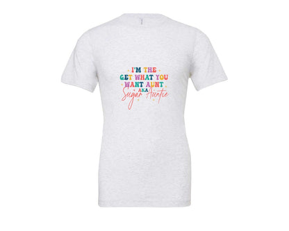 brand:Bella Canvas|color:Ash Grey|Sugar Auntie Im The Get What Graphic T-Shirt