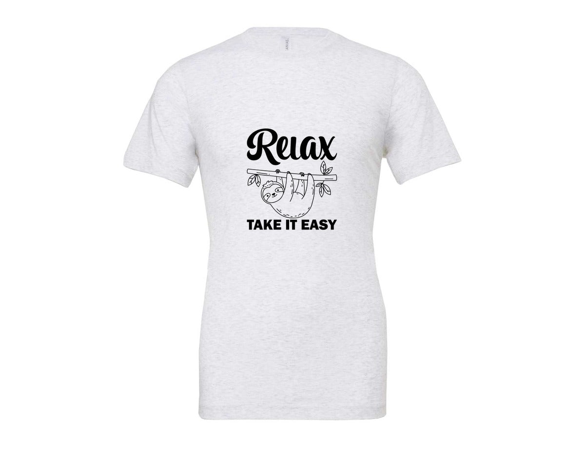 brand:Bella Canvas|color:Ash Grey|Relax Take It Easy T Shirt Graphic T-Shirt