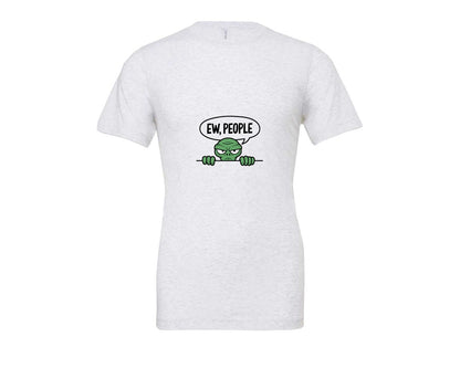 brand:Bella Canvas|color:Ash Grey|Ew People Alien Ufo T Shirt Design Graphic T-Shirt