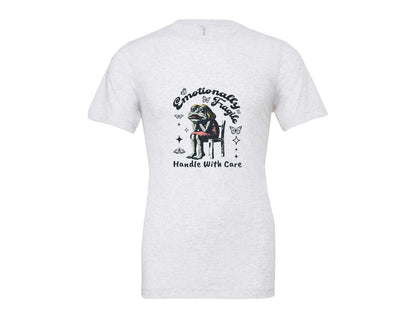 brand:Bella Canvas|color:Ash Grey|Frog Woman With Tears Emotionally Shirt Graphic T-Shirt