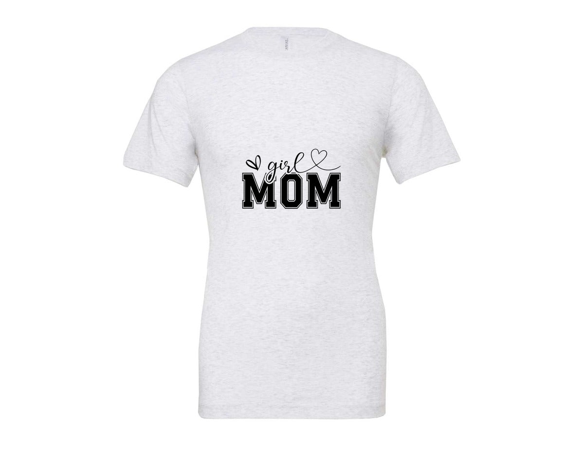 brand:Bella Canvas|color:Ash Grey|Girl Mom Mothers Day Mama Graphic T-Shirt