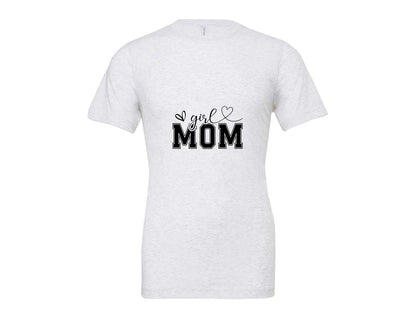 brand:Bella Canvas|color:Ash Grey|Girl Mom Mothers Day Mama Graphic T-Shirt