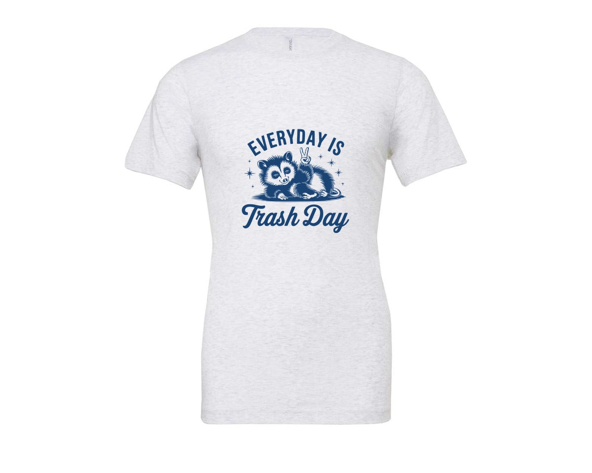 brand:Bella Canvas|color:Ash Grey|Everyday Is Trash Day Design Graphic T-Shirt