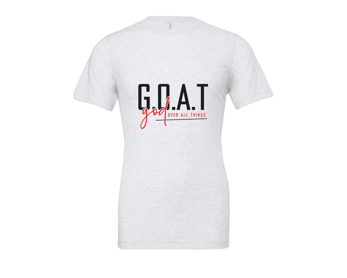 brand:Bella Canvas|color:Ash Grey|God Over All Things Shirt Design Graphic T-Shirt