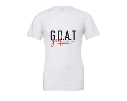 brand:Bella Canvas|color:Ash Grey|God Over All Things Shirt Design Graphic T-Shirt
