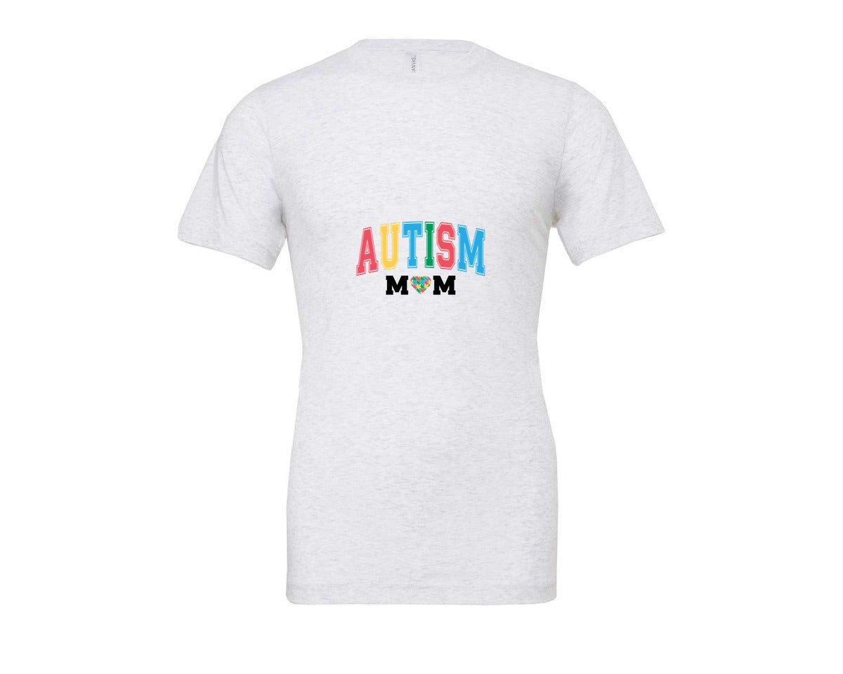 brand:Bella Canvas|color:Ash Grey|Autism Mom Autism Day Graphic T-Shirt