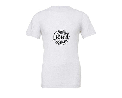 brand:Bella Canvas|color:Ash Grey|A Nursing Legend Has Retired 20 Graphic T-Shirt