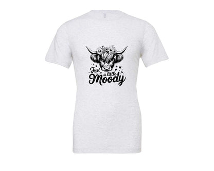 brand:Bella Canvas|color:Ash Grey|Just A Little Moody T Shirt Design Graphic T-Shirt