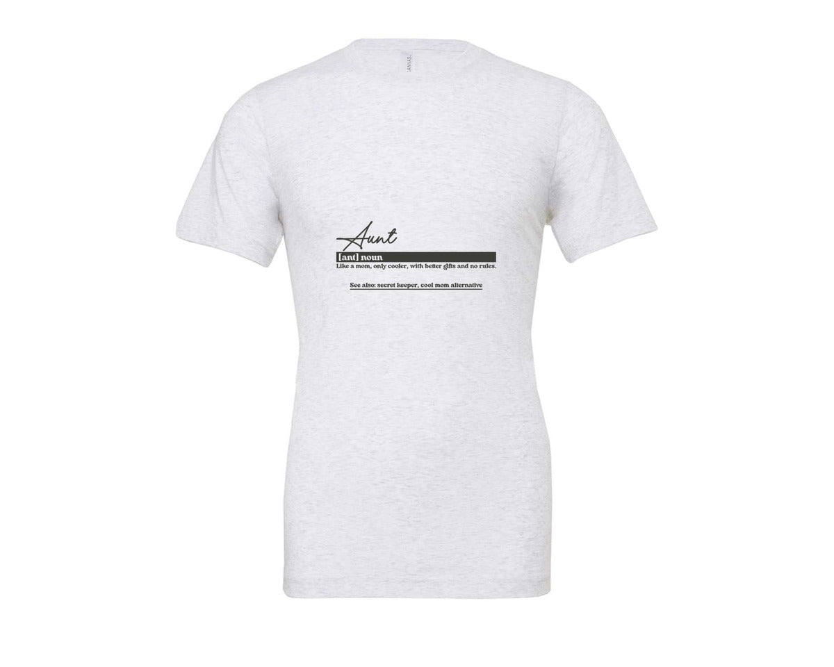 brand:Bella Canvas|color:Ash Grey|Aunt Funny Definition Graphic T-Shirt